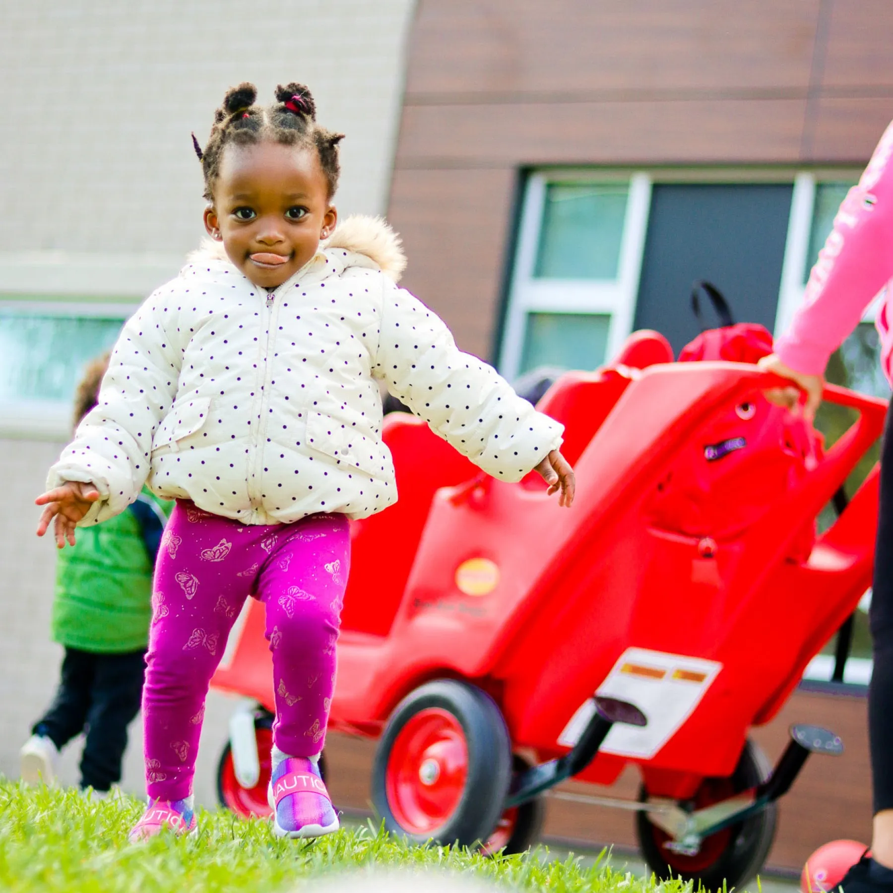United Community Center child playing outside